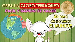 CREA UN GLOBO TERRÁQUEO FÁCIL Y RÁPIDO DE ARMAR [upl. by Niroht134]