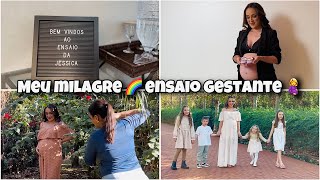 ENSAIO GESTANTE  MÃE DE CINCO  34 SEMANAS DO MEU MILAGRE 🌈 passei vergonha 🥹 [upl. by Ayna72]