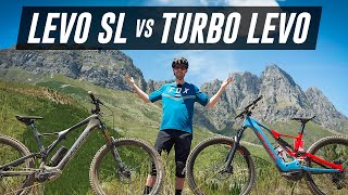 Specialized Levo SL vs Turbo Levo  Which is FASTER [upl. by Chita]