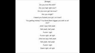 Drake  Hell Yeah Fckin Right Clean Lyrics HD [upl. by Hoye530]