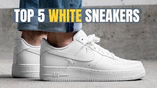 The 5 BEST White Sneakers For Men [upl. by Eelek]