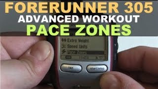 Garmin Forerunner 305  Creating Pace Zones Target Workout [upl. by Nil962]