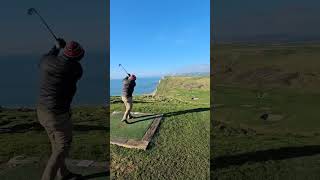 BRIDPORT amp WEST BAY  Beautiful par 3 130 yds down what club are you hitting golf golfer fyp [upl. by Schell476]