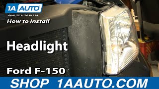 How To Replace Headlight 0408 Ford F150 [upl. by Ahsitan]