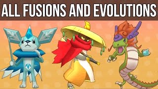 YoKai Watch  All Fusions and Evolutions [upl. by Ahsenod293]