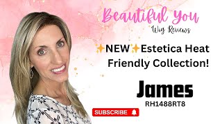 Estetica JAMES Wig Review New Heat Friendly Collection [upl. by Klara]