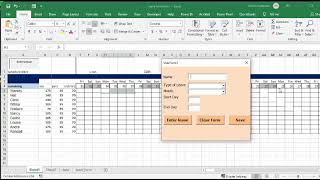 Create an automatic leave form in Excel [upl. by Delos547]