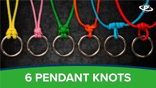 6 Pendant Knots for Paracord Lanyards and Necklaces [upl. by Ahsiket569]