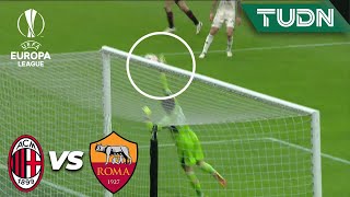 ¡SE SALVA LA ROMA Pellegrini cerca de un GOLAZO  Milán 01 Roma  UEFA Europa League 202324 [upl. by Ahtelahs557]