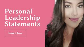 Crafting Your Personal Leadership Statement 5 Examples [upl. by Adnal]