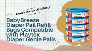 How to Use The BabyBreeze Diaper Pail Refill Bags Demo Say Goodbye to Nursery Odors [upl. by Karel271]