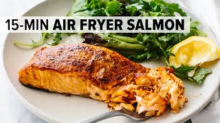 AIR FRYER SALMON  my favorite 15minute dinner recipe [upl. by Cindelyn404]