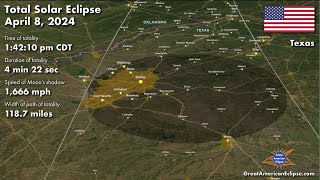 Eclipse minute Where is the path of totality for the 2024 total solar eclipse [upl. by Reivazx30]