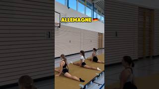 ALLEMAGNE VS FRANCE  QUI FAIT LE MEILLEUR GRAND ÉCART  gym flexibility [upl. by Crellen305]