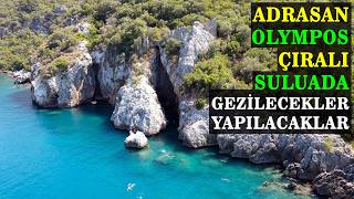 Antalyanın en güzel sahilleri Adrasan Olympos Çıralı ve Suluada 2024 Güncel durum işbirliği [upl. by Ymerej]