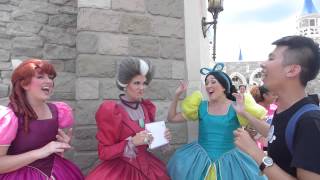 Singing with Anastasia and Drizella at Magic Kingdom WDW [upl. by Coop]