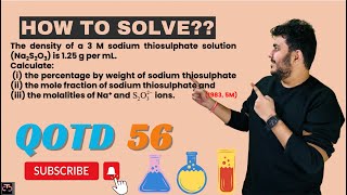 The density of a 3 M sodium thiosulphate thecurlychemist9953 jeepyq jeemains jeeadvanced [upl. by Anileva895]