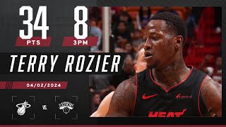 Terry Rozier ON FIRE FROM DEEP 🔥 8 3PM in Heat’s win vs Knicks  NBA on ESPN [upl. by Katee552]