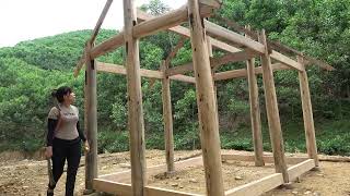 TIMELAPSE 120 days of building a house  BUILD LOG CABIN [upl. by Berry610]