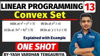 Convex Set in Hindi  Linear Programming  Operation research by Yash Vardhanfeelingwaliclass [upl. by Larimore402]