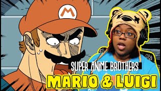 Mario amp Luigi Super Anime Brothers by mashed  Animaion Reaction [upl. by Leahcar874]