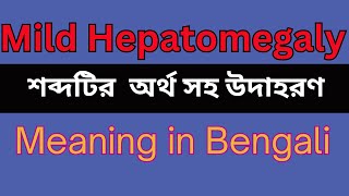 Mild Hepatomegaly Meaning In Bengali Mild Hepatomegaly mane ki [upl. by Akimaj]