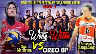 FINAL Amasya Manganang  WONG WETAN VS OREO VOLI PUTRI REDESBLUE Cup GRESIK SET 1 [upl. by Poore]