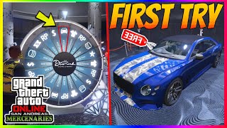 SIMPLE HOW TO WIN THE PODIUM CAR EVERY SINGLE TIME IN GTA 5 ONLINE 2023 LUCKY PODIUM WHEEL METHOD [upl. by Akerdal]