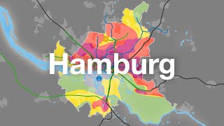 Hamburg  Freie und Hansestadt in Karten [upl. by Elleirua]