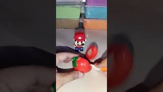 🌈🌈Mario Cutting Strawberry 🌈🌈 bricks mariobros shorts [upl. by Darrej]