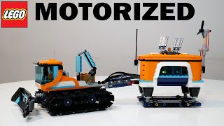 Motorized LEGO City Arctic Truck set 60378 CADA Micromotors amp BuWizz [upl. by Evante343]