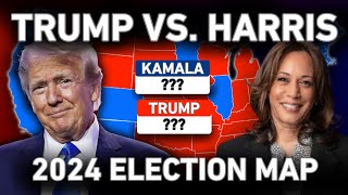 Donald Trump vs Kamala Harris 2024 Election Map Prediction  BIDEN DROPS OUT ENDORSES HARRIS [upl. by Esirehc]