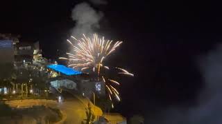 View and fireworks from Altamar Hotel in Puerto Rico Gran Canaria 20232024 [upl. by Marris]