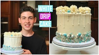 WHITE DRIP CAKE  Baking With Ryan Episode 73 [upl. by Spillihp440]