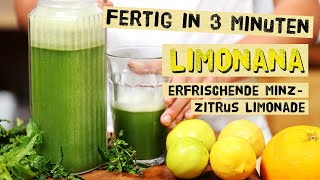 Dieses erfrischende Sommergetränk kannst du schnell und günstig selber machen  Limonade  Limonana [upl. by Sayres583]