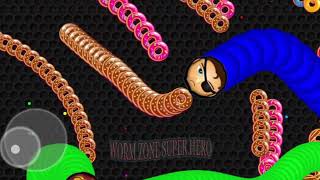 Cacing Terbesar Superhero Nick Fury 🪱Worms Zone io🪱Game Cacing Slitherio 93936 [upl. by Jegger]