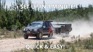 Quick and Easy Camper Trailer Cub Frontier Set Up in 1 Minute [upl. by Mlohsihc]