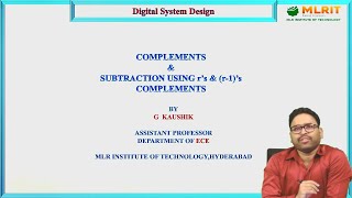 LEC04 DSD Complements amp Subtraction Using rs amp  r1  Complements PartII By Mr G Kaushik [upl. by Ullman]