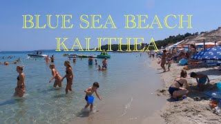 KALLITHEA HALKIDIKI GREECE  BLUE SEA BEACH 2024 kallithea greece bluesea beach [upl. by Nerrot265]