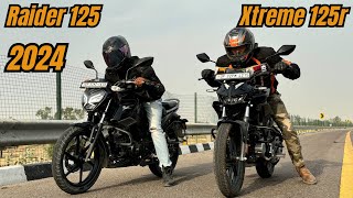 Hero Xtreme 125R vs TVS Raider 125 Drag Race [upl. by Teplitz888]