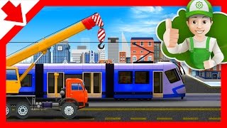 Kids Car accident Car accident cartoon Crane kids cartoon Cars educational Crane for children [upl. by Netsyrc]