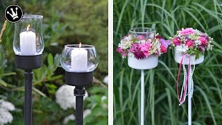 DIY  Gartenstecker aus Thunfischdose  Gartenfackel  Blumendeko  Upcycling [upl. by Glassco]