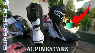 ALPINESTARS SUPERTECH R BLACK  WHITE unboxing [upl. by Livvy]