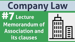 Company Law Lecture 7 Memorandum of Association and its clauses [upl. by Nagy814]