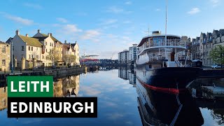 Sunshine on Leith  The Most Vibrant Area of Edinburgh City Centre  Walking Tour  4K  60FPS [upl. by Kornher]