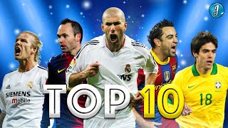 Top 10 Legendary Midfielders In Football ● Ricardo Kaká ● Zinedine Zidane ● David Beckham ● amp More [upl. by Noxas]