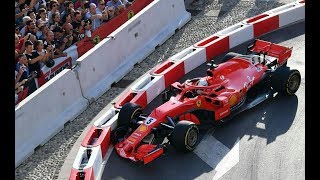 Sebastian Vettel crash Ferrari FESTIVAL MILAN  F1 MONZA 2018 [upl. by Kleeman]