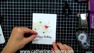 Mass Producible Card Making  How to Rubber Stamp KISS Card [upl. by Lekcim181]