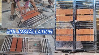 method of HPL board fixing to stainless steel gate how to fix hpl [upl. by Neomah]