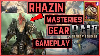 Rhazin  Masteries  Gear  Gameplay  RAID SHADOW LEGENDS [upl. by Saudra631]